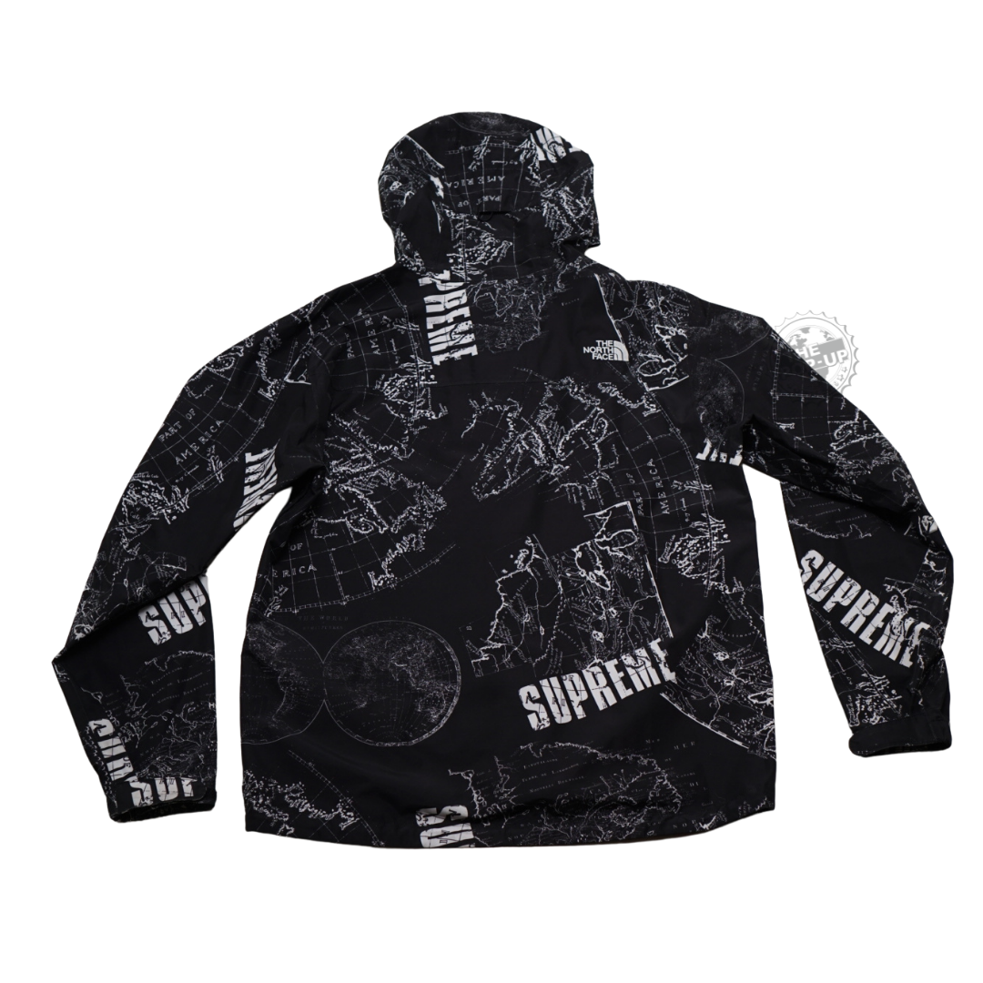 SS12 Supreme x The North Face 'Map' Venture Jacket Black (2012